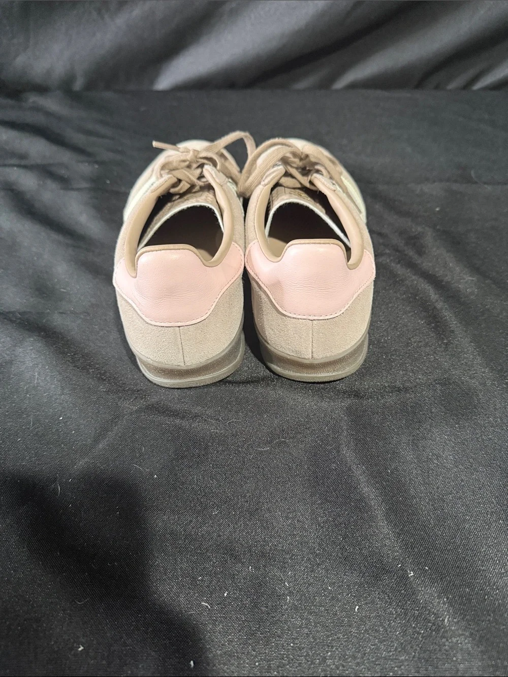 Casual Suede Lace-Up Men's Sneakers in Taupe with White Stripes